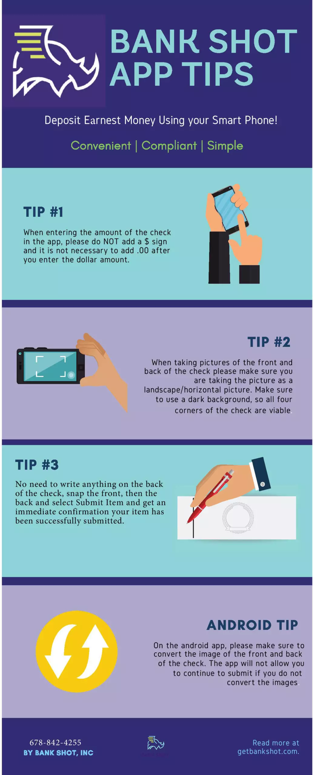 CloseTrak LLC Bank Shot One Page Instructions 2
